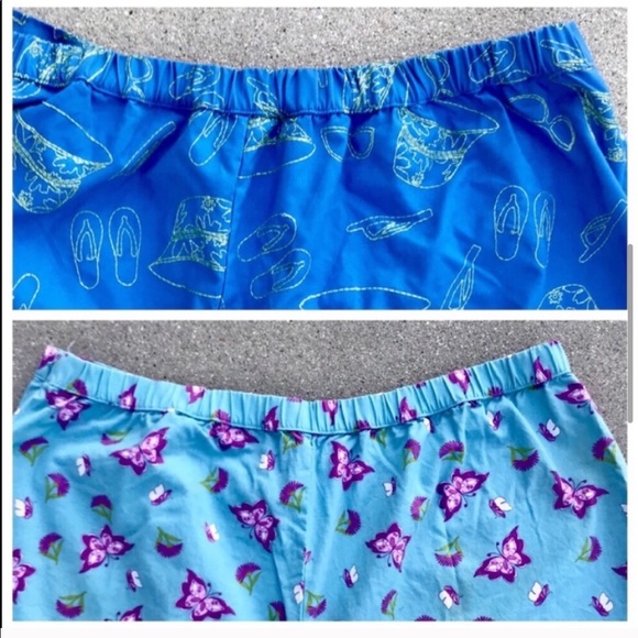 Karen Scott capri PANTS Blue print 1X plus size - Picture 4 of 7